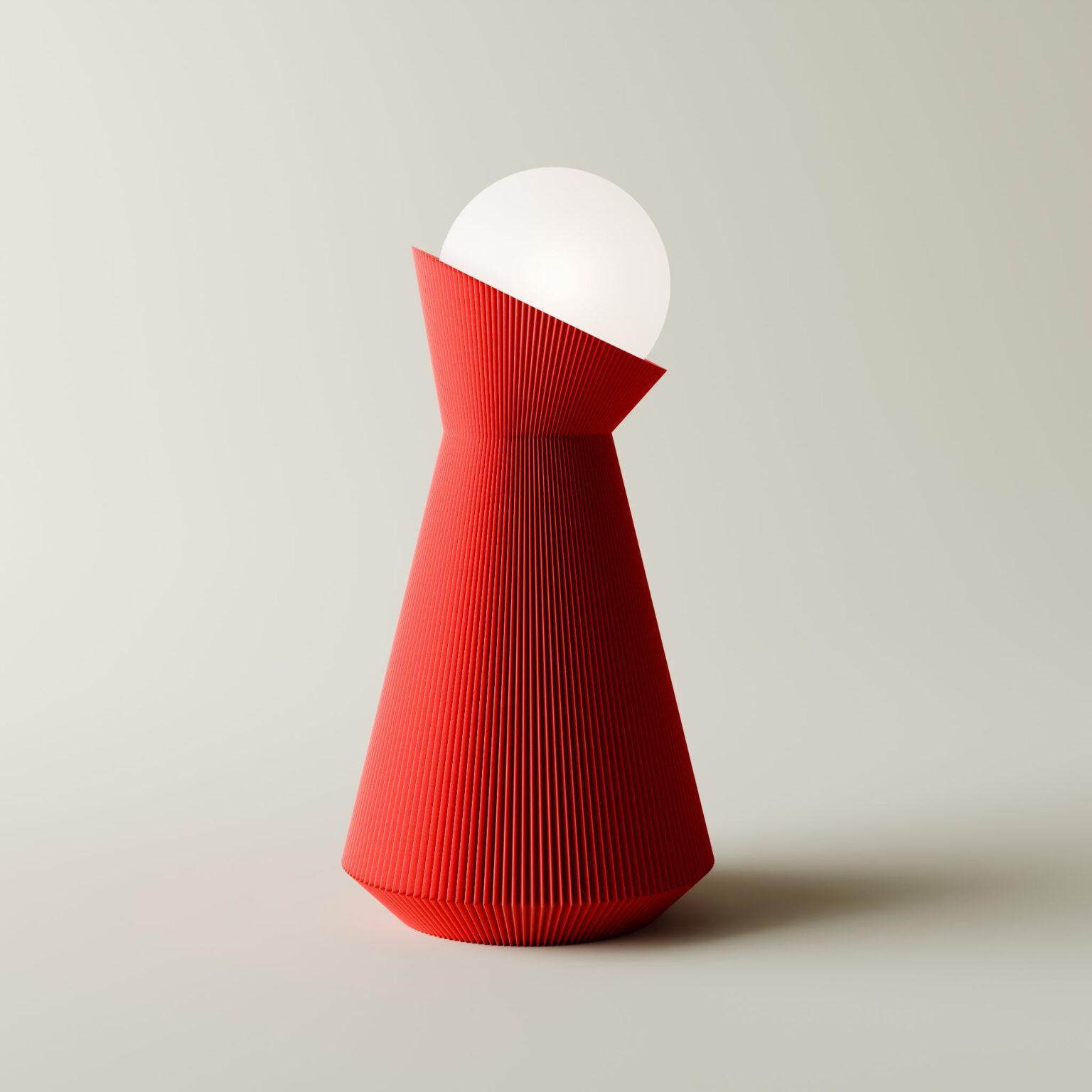 Sera table lamp in deep red